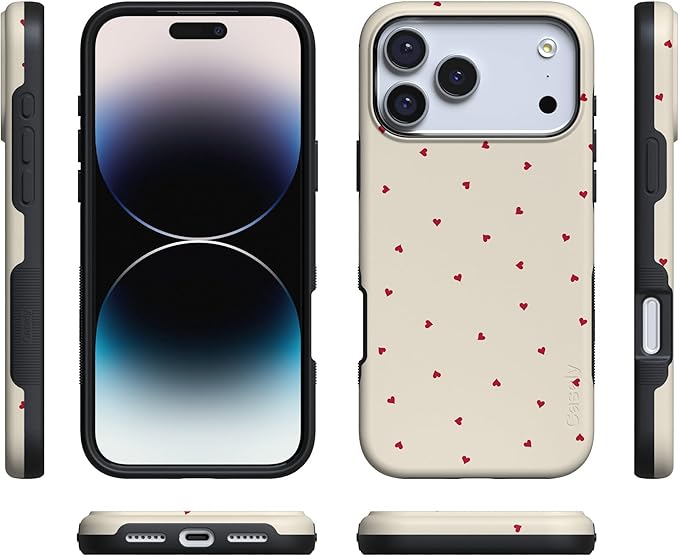 Casely iPhone 17 Pro Case | Be Mine | Tiny Hearts | Compatible with MagSafe | Bold Protective Design
