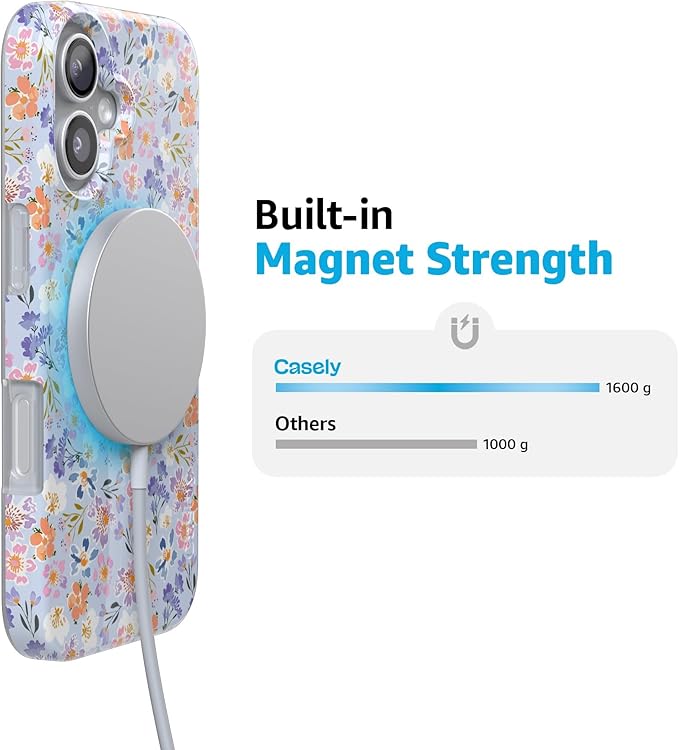 Casely iPhone 17 Case | Poppy Meadows | Pastel Floral | Compatible with MagSafe | Classic Ultra Slim Design