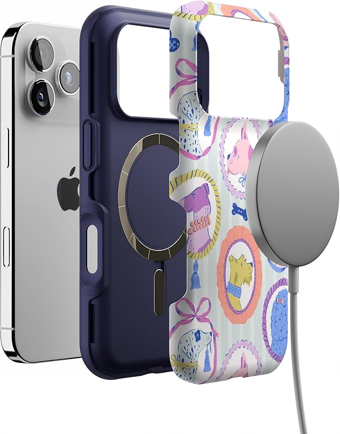 Casely iPhone 17 Pro Case | Chateau Pups | French Dog | Bold Protective Design | Compatible with MagSafe