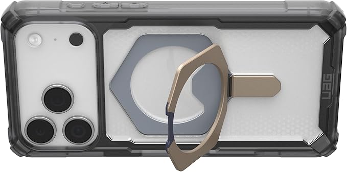 URBAN ARMOR GEAR UAG Designed for iPhone 17 Pro Max Case with Kickstand Plasma XTE - Compatible with MagSafe Transparent Military Grade Protective Cover, Ash/Titanium