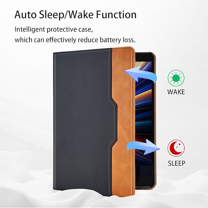 Case for Samsung Galaxy Tab A7 Lite 8.7 Inch 2021 (Model SM-T227/T225/T220) - Multi-Angle Viewing Stand With Hand Strap, Black