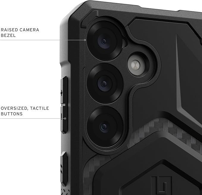 URBAN ARMOR GEAR UAG for Samsung Galaxy S25 Case 6.2" Monarch Pro - Compatible with Magnetic Charging Premium Rugged Military Drop Tested Protective Cover, Carbon Fiber