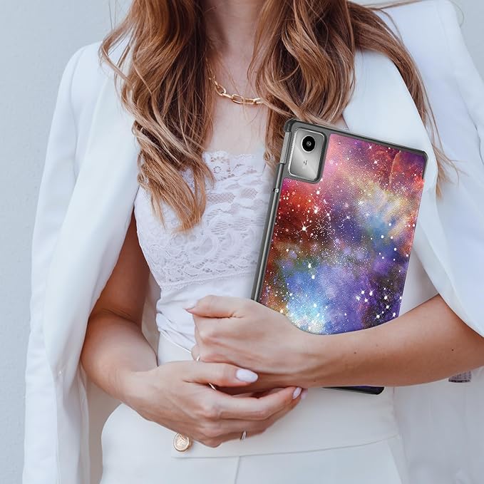 Case Compatible with Lenovo Tab M11 2023 TB-330FU / Lenovo Xiaoxin Pad 2024 TB-331FC 11 Inch Tablet,Slim Lightweight Trifold PC Cover with Auto Wake/Sleep Function,Galaxy