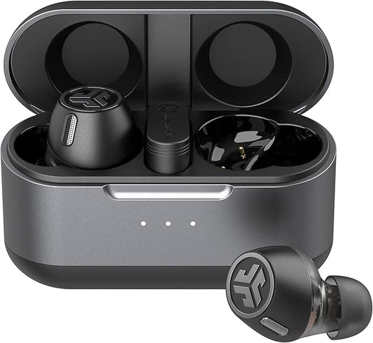 JLab Epic Lab Edition True Wireless Earbuds, Hybrid Dual Drivers, Spatial Audio, Multipoint BT, Wireless or USB-C Charging, Wear Detect Auto Play/Pause, Google Fast Pair