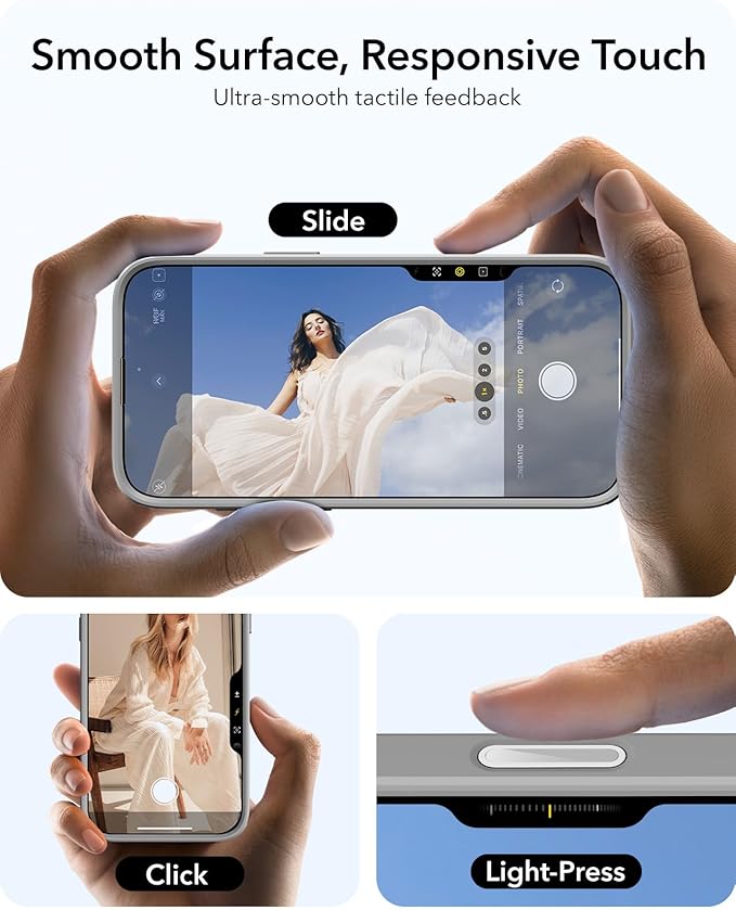 ESR for iPhone 16 Pro Case,Camera Control Button Compatible with MagSafe, Military-Grade Protective Case, Built-in Stash Stand Phone Case, Scratch-Resistant Back Cover, Classic Series, Clear Grey