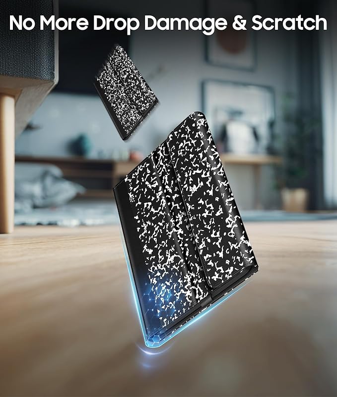 Fintie Protective Case for Microsoft Surface Pro 12 Inch (2025), Multi-Angle Viewing Portfolio Business TPU Back Cover with Pocket & Stylus Holder, Compatible with Type Cover Keyboard (Com-Book)