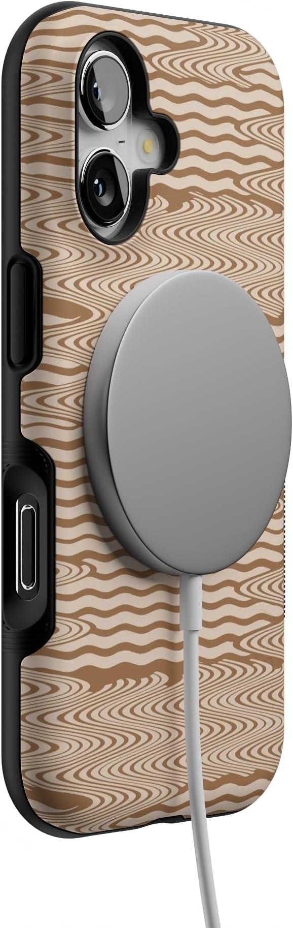 Casely iPhone 17 Case | Mocha Ripple | Brown Waves | Bold Protective Design | Compatible with MagSafe