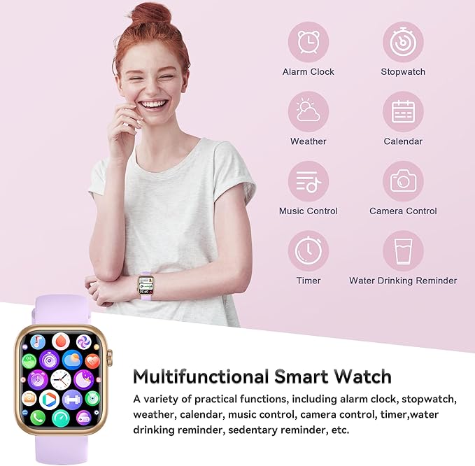 Smart Watch for Men Women, 1.83" Fitness Watch (Answer/Make Call), Smartwatch with Heart Rate/Blood Pressure, Sleep Tracker, Pedometer, 120+ Sport Modes,IP68 Waterproof Fitness Tracker for Android IOS