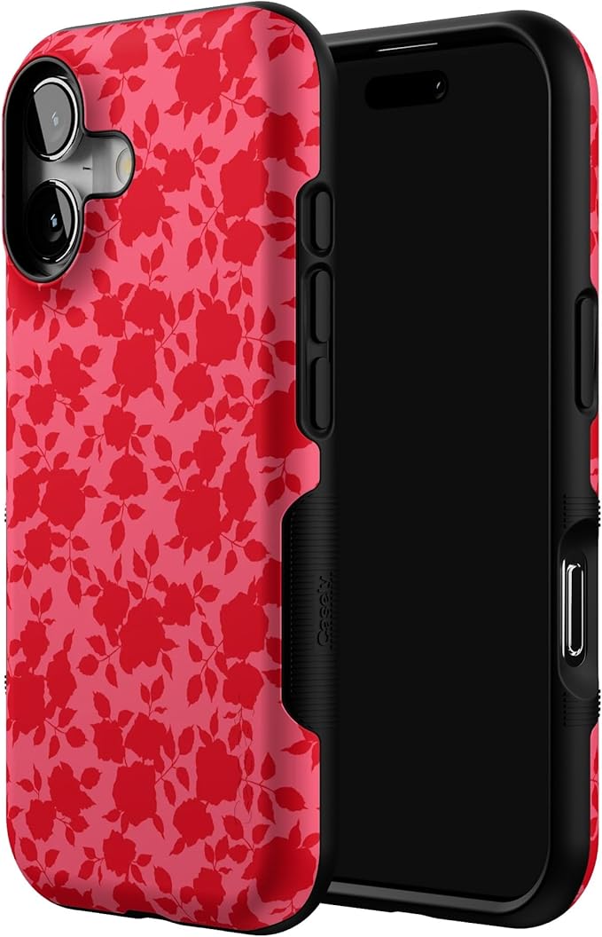 Casely iPhone 17 Case | Rose Garden | Red Aesthetic | Bold Protective Design | Compatible with MagSafe