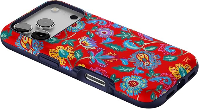 Casely iPhone 17 Pro Case | Painted Flowers | Frida Kahlo Floral | Bold Protective Design | Compatible with MagSafe