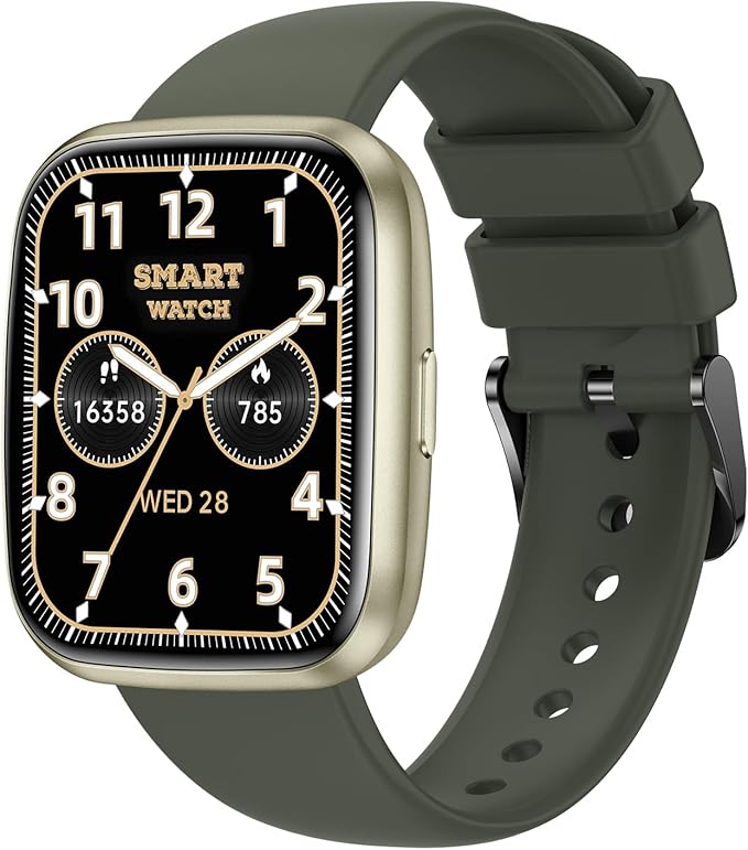 Smart Watches for Men/Women, 1.75" Bluetooth Call, AI Voice Smartwatch, 24/7 Heart Rate Monitor, Blood Pressure/SpO2/Sleep Tracker, IP68 Waterproof, 100+ Sports Fitness Tracker for Android iOS Green