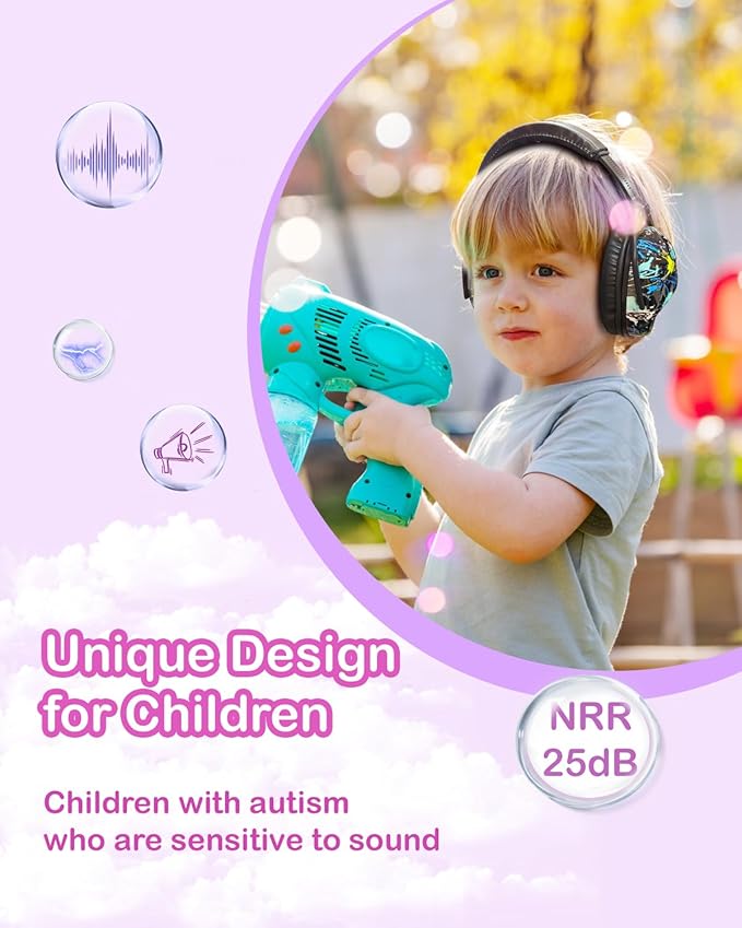 ZOHAN Kids Ear Protection 3 Pack, Noise Canceling Headphones for Monster Jam, Concerts, Fireworks, Air Shows, Autism