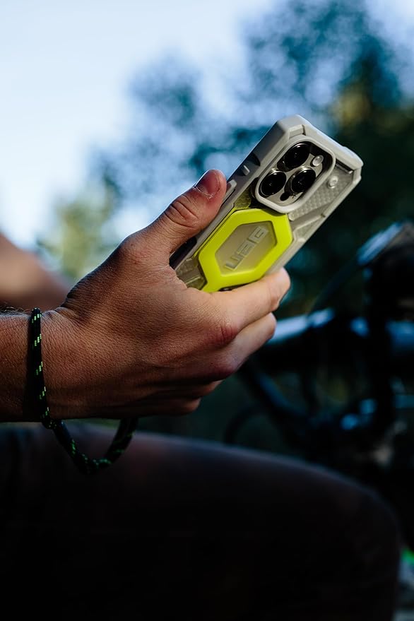 URBAN ARMOR GEAR UAG Designed for iPhone 16 Pro Max Case 6.9" Pathfinder Clear - Compatible with MagSafe Charging Rugged Shockproof Anti-Slip Military Grade Protective Cover, Active Neon