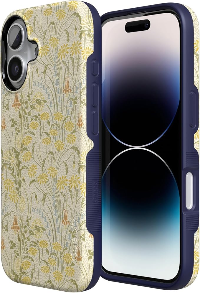 Casely iPhone 17 Case | Boho Blooms | Golden Floral | Compatible with MagSafe | Bold Protective Design