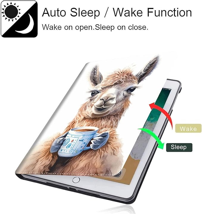 Case for Galaxy Tab A9 Plus ， Auto Sleep/Wake Multi-Angle Viewing Slim Folio Stand Cover for Samsung Galaxy Tab A9+/A9 Plus 11 Inch 2023 (SM-X210/X216/X218), Alpaca Art