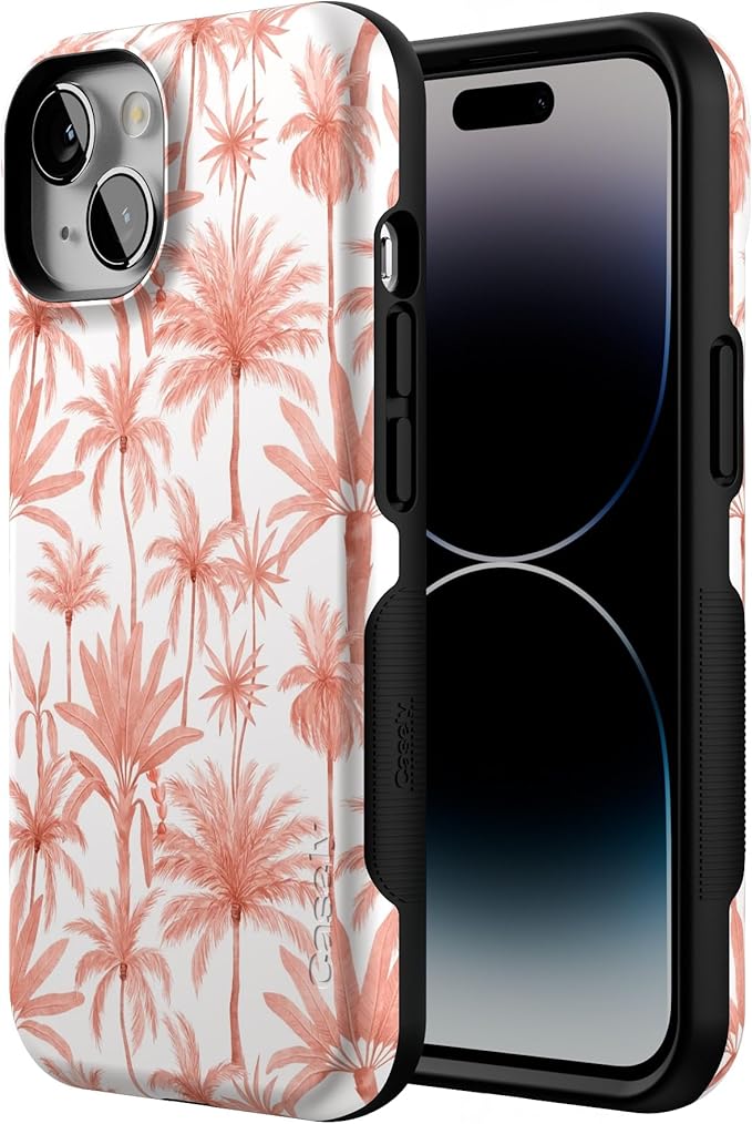 Casely iPhone 14 Case | Perfect Paradise | Tropical Palm Tree Floral | Compatible with MagSafe | Bold Protective Design