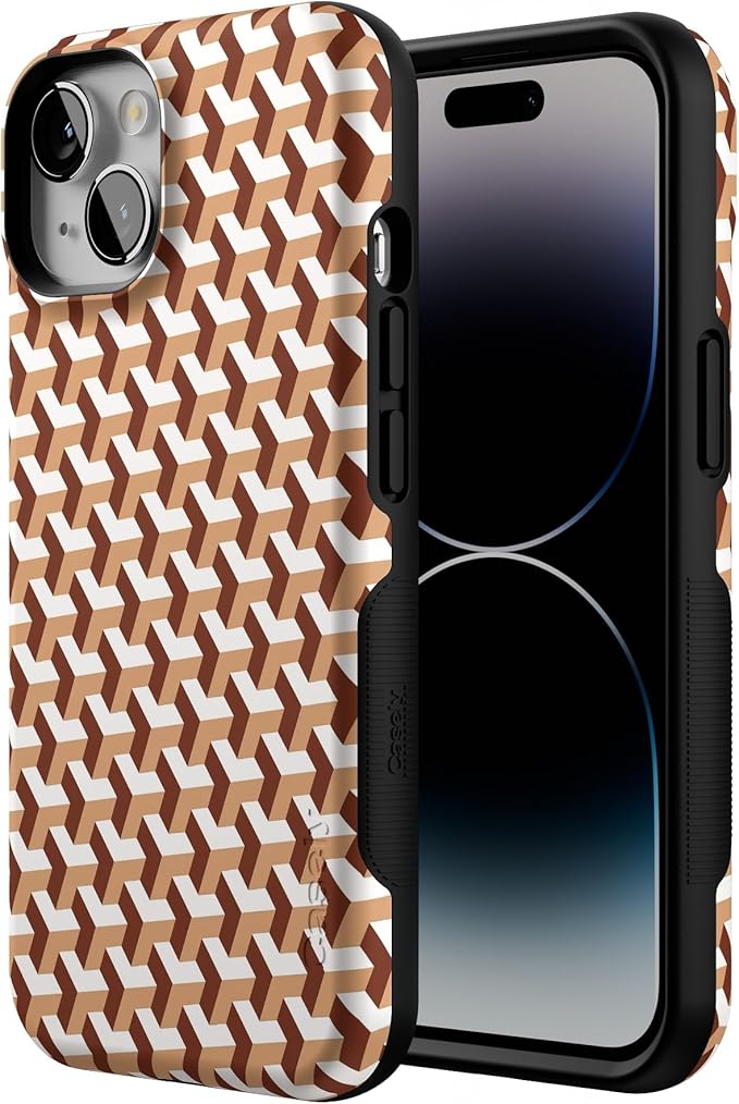Casely iPhone 14 Case | Step It Up | Abstract Geo | Compatible with MagSafe | Bold Protective Design