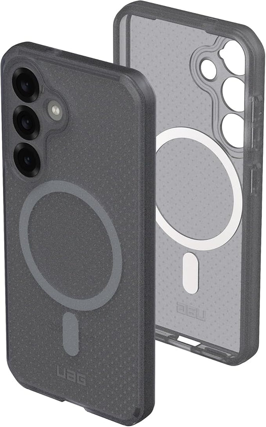 URBAN ARMOR GEAR UAG Designed for Samsung Galaxy S25 Case 6.2" DOT - Compatible with Magnetic Charging Slim Transparent Rugged Military Drop Tested Protective Cover, Ash