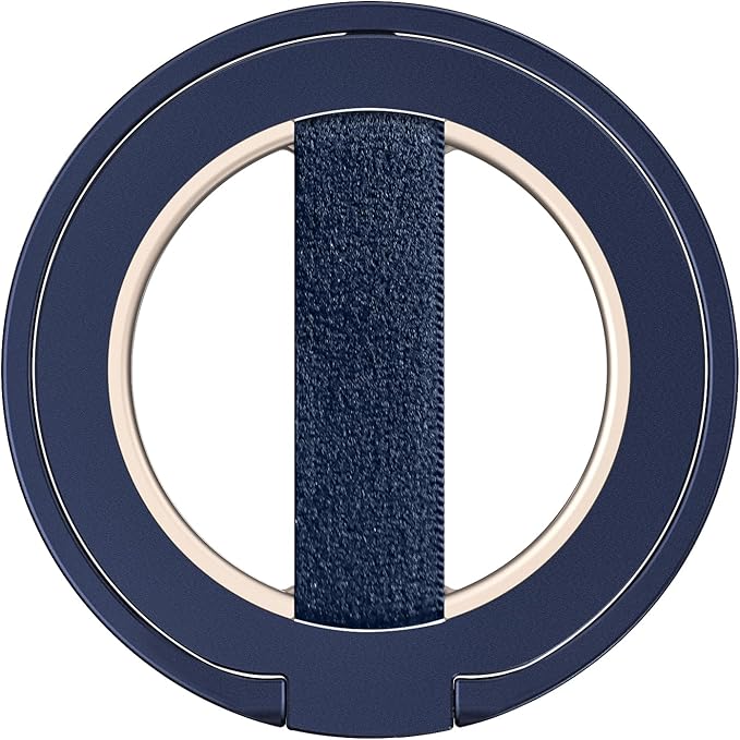 EWA MagOne Ultra for Magsafe Phone Grip Kickstand [Replaceable Elastic Finger Loop], Mag Safe Ring Holder Stand, Two-Sided Magnetic Phone Accessories for iPhone 17,16,15,14,13,12 Pro/Max/Plus-Blue