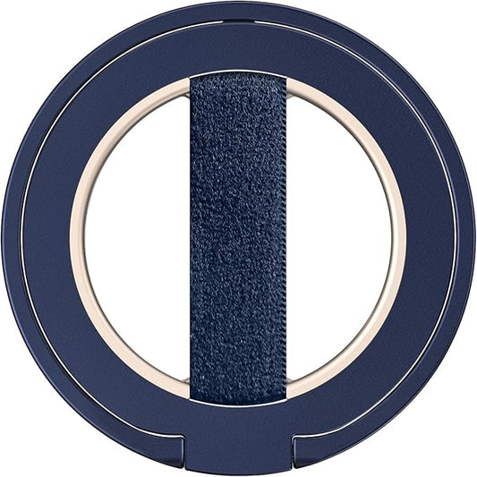 EWA MagOne Ultra for Magsafe Phone Grip Kickstand [Replaceable Elastic Finger Loop], Mag Safe Ring Holder Stand, Two-Sided Magnetic Phone Accessories for iPhone 17,16,15,14,13,12 Pro/Max/Plus-Blue