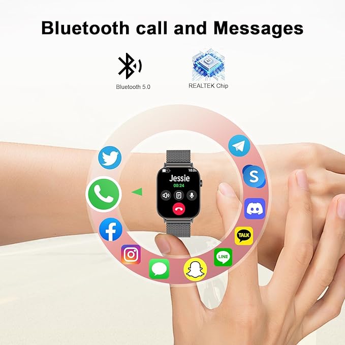 Smart Watch for Men Women, 2025 1.83" HD Smartwatches (Answer/Make Call), IP68 Waterproof Activity Fitness Tracker, Sleep Monitoring, Pedometer, Fitness Watch for Android iOS (Black)