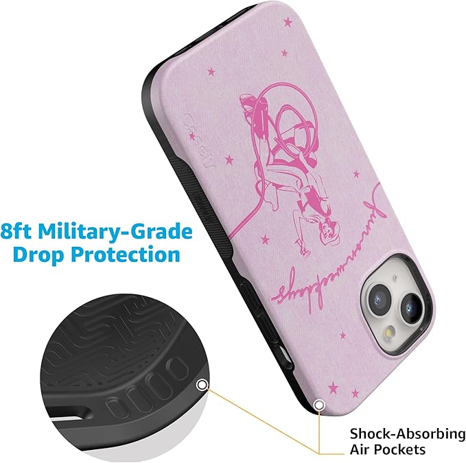 Casely iPhone 14 Case | Denim Cowgirl | Fun on Weekdays | Compatible with MagSafe | Bold Protective Design