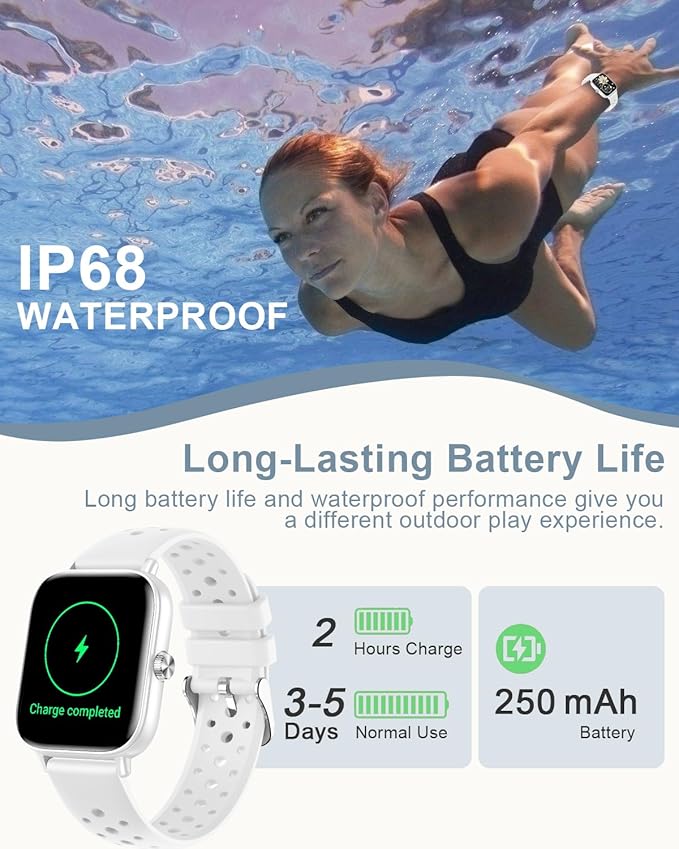 Smart Watches for Women Men [Make/Answer Calls/AI Voice/Female Health] Android Phones iPhone Compatible, 1.83”Fitness Tracker Watch for Women Activity Trackers and SmartWatch, 120+ Sport Modes