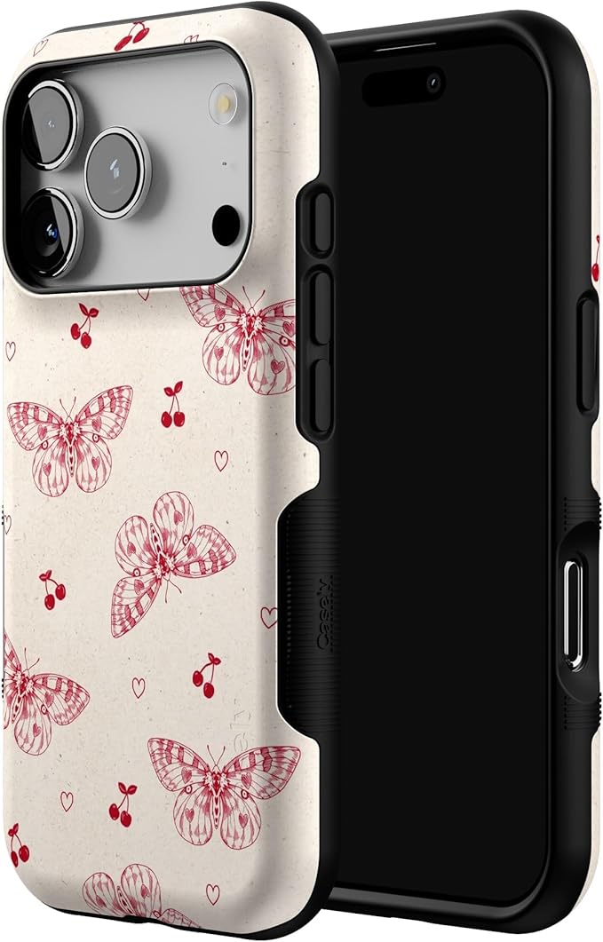 Casely iPhone 17 Pro Case | Heart Flutters | Butterfly | Bold Protective Design | Compatible with MagSafe