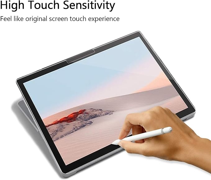 Adeway Glass Screen protector for Microsoft Surface Go 4/3/2/1 10.5 Inch, 9H/ Ultra Sensitive/One Touch Installation, Also Compatible for Surface Go 1/2/3 (2018/2020/2021)