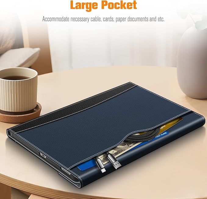 Fintie Case for Samsung Galaxy Tab S10 FE Plus 13.1 Inch 2025 Model (SM-X620/X626) with Built-in S Pen Holder, Multiple Angle Portfolio Business Cover with Pocket Auto Sleep/Wake, Navy