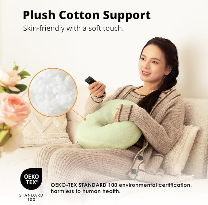 Kindle/Tablet Pillow Stand for Reading, Adjustable Tablet Stand Phone Holder for Bed with Detachable Sanck Bowl, Fits 4.7"-13" Kindle/Phones/Tablets/, Watch Videos, Stream Media, Green