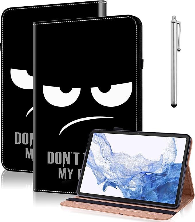 Case for Lenovo Tab M10 (3rd Gen) 10.1" 2022 Case (TB-328F), PU Leather Folio Flip Stand Smart Case with Card Solts Elastic Band for Tab M10 10.1" Tablet - Don't Touch