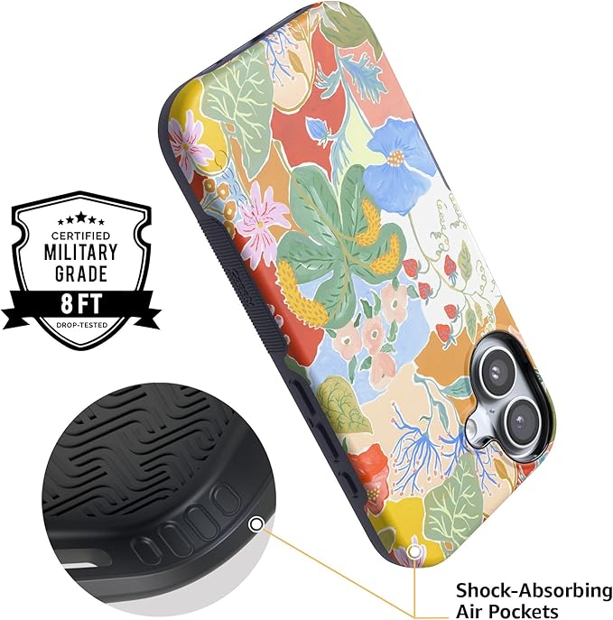 Casely iPhone 17 Case | Botanical Blooms | Floral Patchwork | Compatible with MagSafe | Bold Protective Design