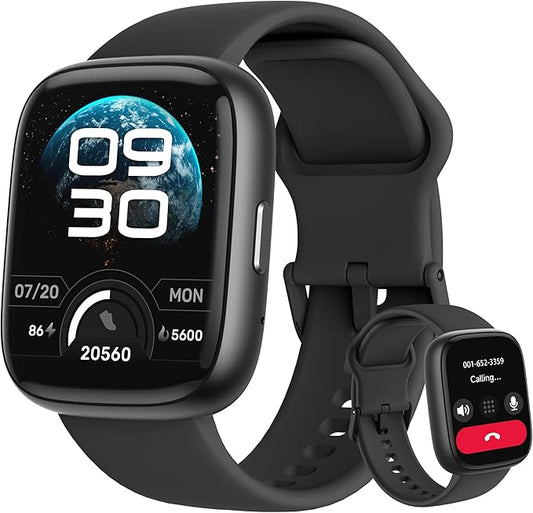 Smart Watch, Alexa Built-in, Answer/Make Calls 44mm Smartwatch Women Men, 1.83" Sports Watch IP68 Waterproof, Heart Rate SpO2 Sleep Stress Monitor, Step Counter Watch for Android & iOS Phone