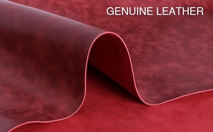 for Ipad Case Air 7th/6th Gen 11-inch M2/M3 2025/2024 and Ipad Air 5th/4th Gen 10.9-inch 2022/2020 Genuine Leather Cover Protective Shell,Auto Wake/Sleep.Red