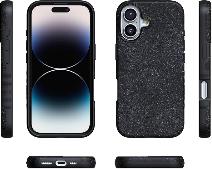 Casely iPhone 17 Case | Midnight Onyx | Black Shimmer | Compatible with MagSafe | Bold Protective Design