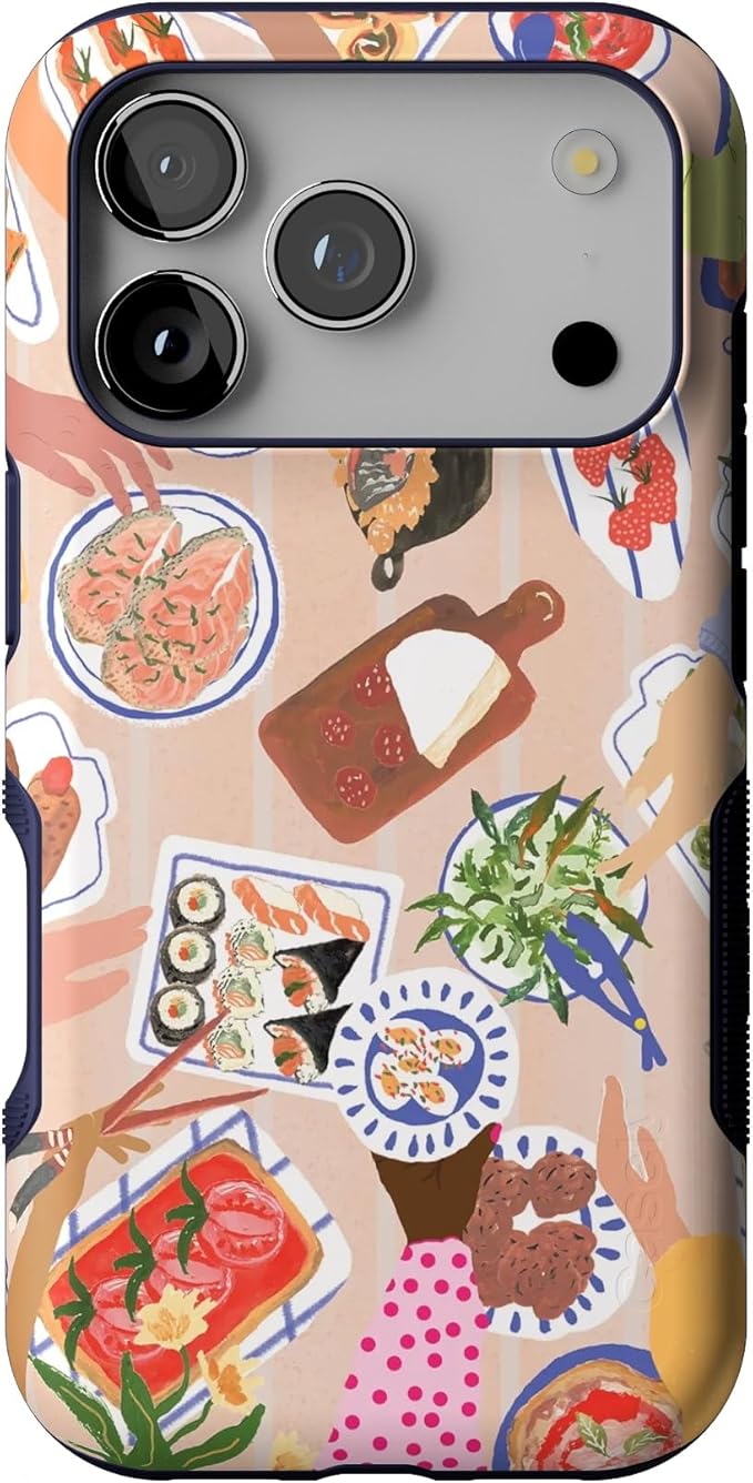 Casely iPhone 17 Pro Case | Picnic Party | Painted Collage | Bold Protective Design | Compatible with MagSafe