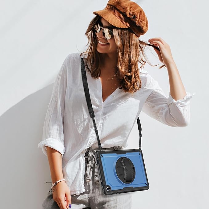 ZenRich Case for Samsung Galaxy Tab A9 Plus / A9+ 5G 11" 2023 (SM-X210/X216/X218),Heavy Duty Shockproof Protective Case with 360 Rotating Kickstand Hand & Shoulder Belt for Galaxy Tab A9 Plus 11 inch