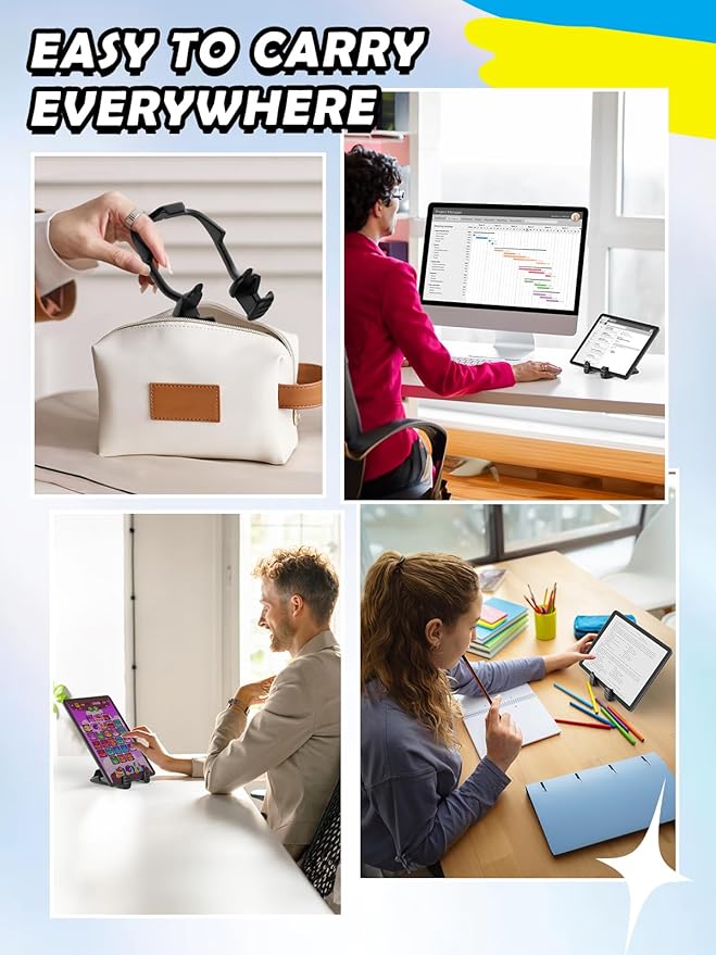 Stocking Stuffers for Teens Boys Girls Tablet Stand for iPad: Universal Compatible Thumbs Up Lazy Cell Phone Stand Holder for Desk Cool Fun Birthday Gifts for Men Women Kids Adults Gifts for Christmas