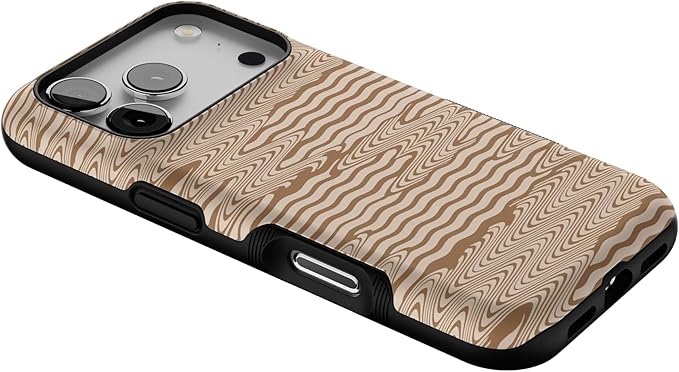 Casely iPhone 17 Pro Case | Mocha Ripple | Brown Waves | Bold Protective Design | Compatible with MagSafe