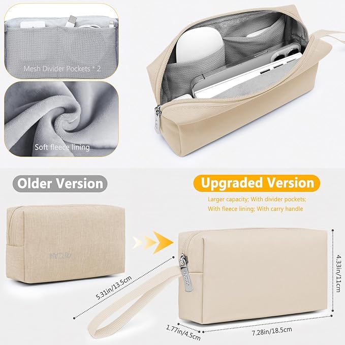 HYZUO 13 Inch Laptop Sleeve Bag Set for MacBook Air 13 M4/M3/M2/M1 2025-2018, MacBook Pro 13 M2/M1 2025-2016, iPad Pro/Air 13, XPS 13, Surface Pro, Notebook Case for 12"-13" Tablet, Sand