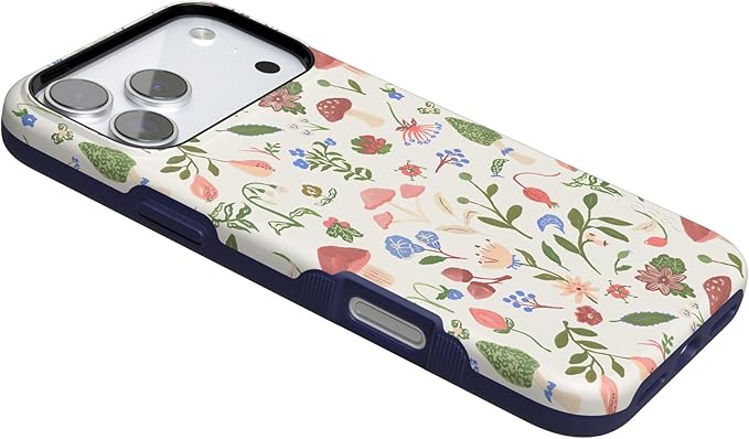 Casely iPhone 17 Pro Case | Garden Party | Mushroom Floral | Compatible with MagSafe | Bold Protective Design