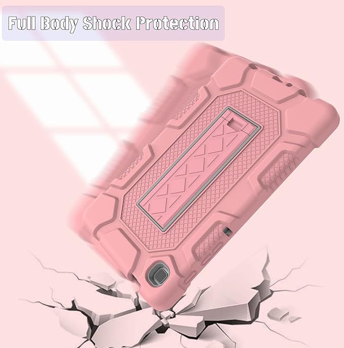 Rantice Samsung Galaxy Tab A7 Lite Case for Kids 8.7 Inch 2021, Rose+Grey