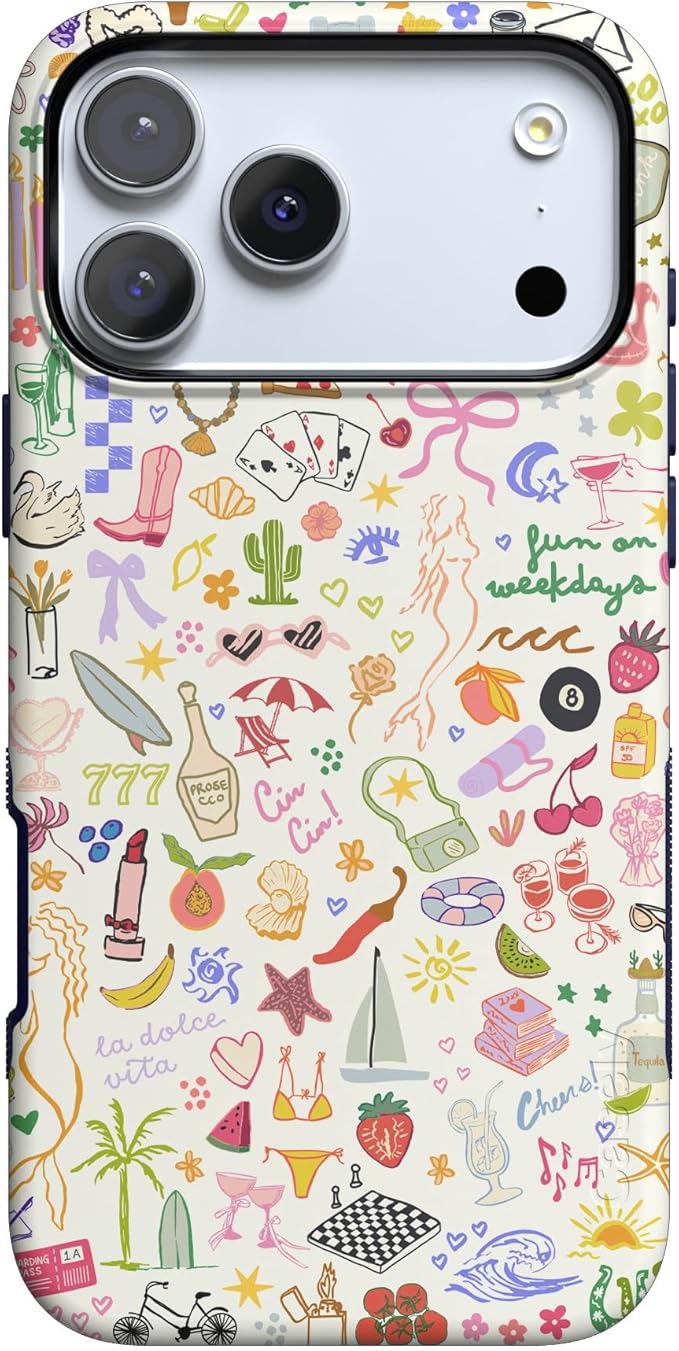 Casely iPhone 17 Pro Case | All The Fun Things | Fun on Weekdays | Compatible with MagSafe | Bold Protective Design