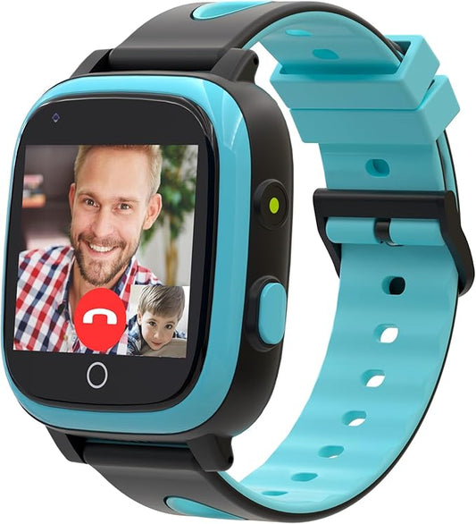 4G Kids Smart Watch Boys,GPS Watch for Kids with Video Call Voice Chat Alarm SOS Camera Pedometer Stopwatch Caculator Flashlight Kid GPS Tracker Watches Age 5-12