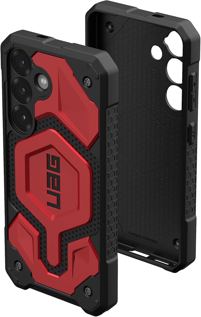 URBAN ARMOR GEAR UAG for Samsung Galaxy S25 Case 6.2" Monarch Pro - Compatible with Magnetic Charging Premium Rugged Military Drop Tested Protective Cover, Crimson