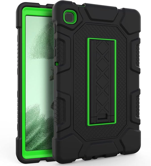 Rantice Samsung Galaxy Tab A7 Case with Kickstand, Shockproof Rugged Tablet Case for Galaxy Tab A7 (SM-T220/T225), Black+Green