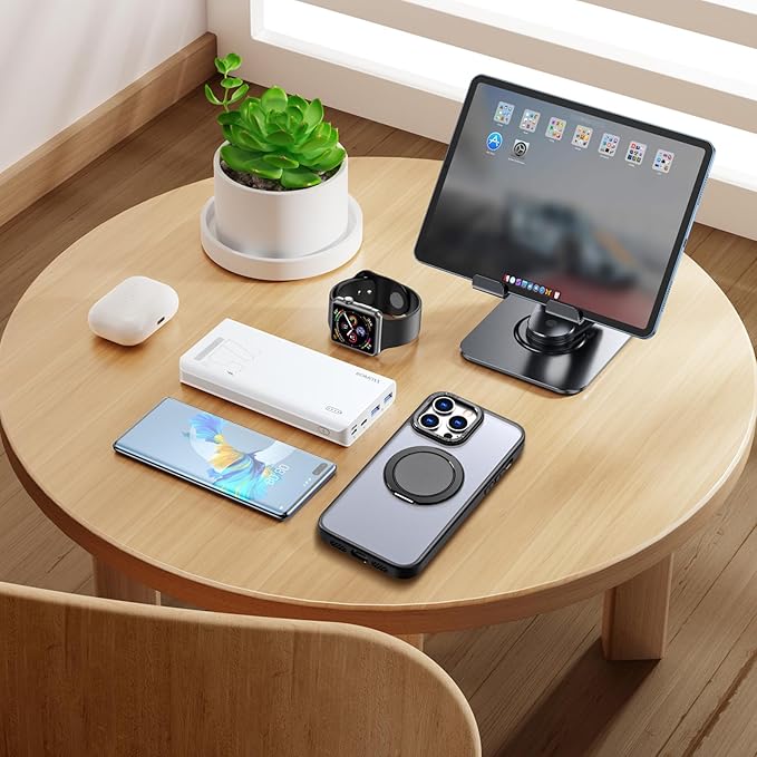 Magnetic Stand Case for iPhone 13 Pro [with 2 Tempered Glass Film] [360° Rotation Magnetic Stand] [Compatible with Magsafe] Military-Grade Drop Protection Case, Blue