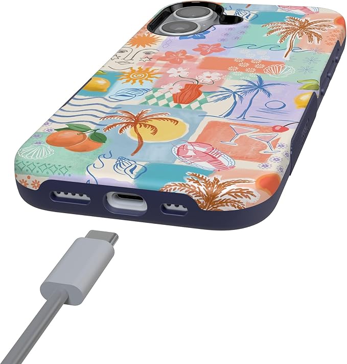 Casely iPhone 17 Case | Tropical Heat | Beachy Collage | Compatible with MagSafe | Bold Protective Design