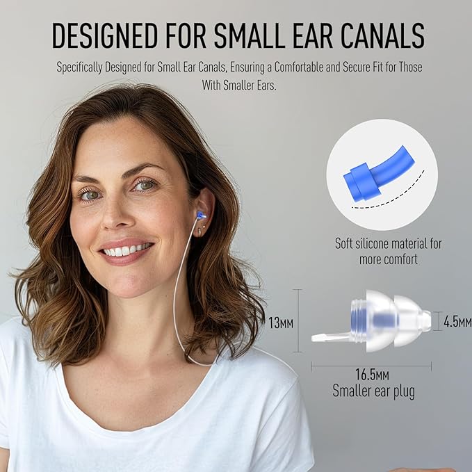 Hearprotek Sleeping Ear Plugs,2 Pairs Ear Plugs (32db & 30db) Ultra Soft Noise Reduction and Hearing Protection earplugs for Side Sleepers, snoring, Travel, Working, Study, Safety